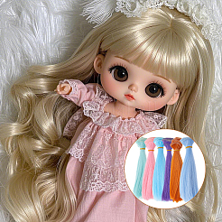 6 шт. 6 цвета высокотемпературного волокна кукольный парик волосы&nbsp;AJEW-DC0002-10