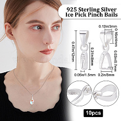 10 шт. 925 поручни для ледоруба из стерлингового серебра&nbsp;STER-BBC0001-29A