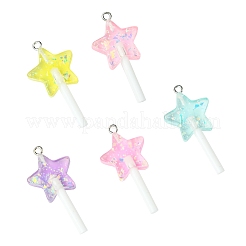 5 шт. 5-х цветные подвески из искусственной смолы в виде леденцов&nbsp;FIND-FS0002-94