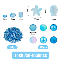 3 пакетик стеклянных бусин&nbsp;GLAA-DC0001-37B
