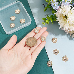 10 шт. латунные подвески солнечного затмения&nbsp;KK-BC0013-13