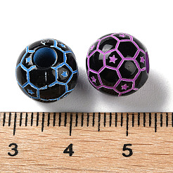 Непрозрачные акриловые бусины с распылением&nbsp;SACR-P031-29B