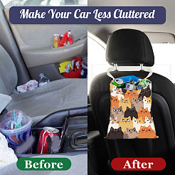 2 шт. двухцветные полиэстеровые подвесные автомобильные мусорные мешки с принтом&nbsp;ABAG-DR0001-16A