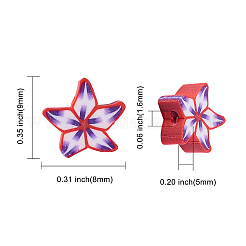 100шт бусины из полимерной глины ручной работы&nbsp;CLAY-CJ0001-53