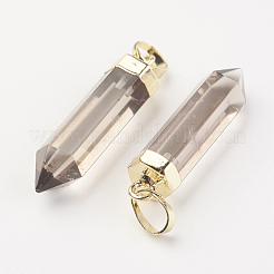 Натуральные дымчатые кварцевые подвески&nbsp;G-G737-32E-G