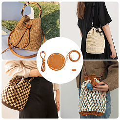 1 сумка наборы для самостоятельного изготовления круглой сумки-ведра&nbsp;PURS-CL0001-09A