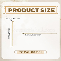 80 шт. Латунные булавки с шаровой головкой&nbsp;KK-LP0001-74