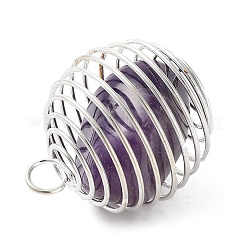 Подвески фонари из натурального аметиста&nbsp;FIND-PW0010-06G