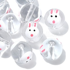 10шт прозрачные стеклянные эмалевые бусины&nbsp;GLAA-CJ0001-97