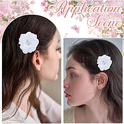 30 шт. полиэстер и пластик искусственный жемчуг и стразы цветочные украшения аксессуары&nbsp;DIY-SP0006-06E