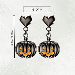Серьги-гвоздики с подвесками из эмали из сплава тыквы на Хэллоуин&nbsp;FS-WG02254-01