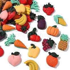 Кабошоны из смолы на тему овощей и фруктов&nbsp;CRES-CJ0001-10