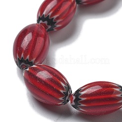 Ручной работы millefiori стеклянные бусины нитки&nbsp;LAMP-F035-13C-01