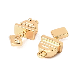 Латунные микро проложить кубического циркония подвески&nbsp;KK-K351-65G