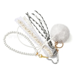 Подвеска из искусственного кроличьего волоса&nbsp;HJEW-JM04334