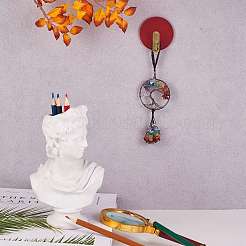 Обернутые проволокой фишки из натуральных драгоценных камней&nbsp;HJEW-SZ0001-26D