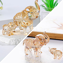 2 шт. 2 стиля украшения в виде слона из натурального кварцевого кристалла&nbsp;DJEW-ME0001-06