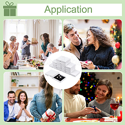 Прямоугольные картонные бумажные коробки для ювелирных изделий&nbsp;LS-CON-WH0086-100C