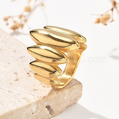 Кольца для пальцев из нержавеющей стали 304 в форме конского глаза&nbsp;RJEW-Q012-06G