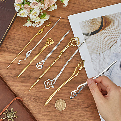 16 шт. 8 стиля китайских палочек для волос в виде журавлика&nbsp;OHAR-SC0002-98