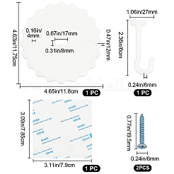 1 комплект пластиковых и железных потолочных крючков&nbsp;AJEW-DJ0001-03