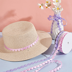 2 рулон полиэстеровой кружевной ленты с сердечками и цветами 2 стилей&nbsp;OCOR-PH0004-66B