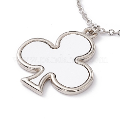 Сублимация пустой алюминиевый кулон ожерелье&nbsp;LS-NJEW-E020-02P-04