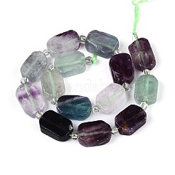Природных красочные флюорита бисер нитей&nbsp;G-C098-A35-01
