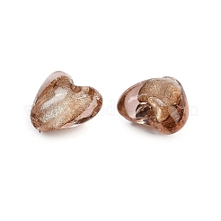 Ручная серебряная фольга стеклянные бусины Lampwork&nbsp;LAMP-Q005-06E