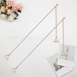 Нескользящие бретельки для бюстгальтера из сплава со стразами и крючками&nbsp;FIND-WH20043-010G