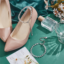 2 шт. цепочка для шнурков из смолы и железа со стразами&nbsp;AJEW-PH0006-77