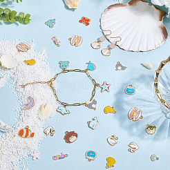 80шт 20 стиля подвески из сплава с эмалью&nbsp;ENAM-SC0007-08B