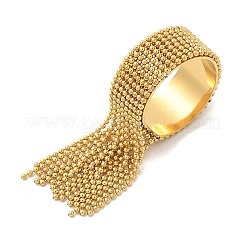 Кольца-манжеты из нержавеющей стали 304 с круглыми кисточками для женщин&nbsp;LS-RJEW-U039-03G