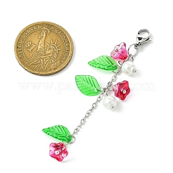 Акриловый кулон из стекла и листьев в форме трубы украшает&nbsp;HJEW-JM01653