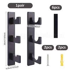 3-уровневые деревянные настенные стенды для бейсбольной биты&nbsp;ODIS-WH0043-183
