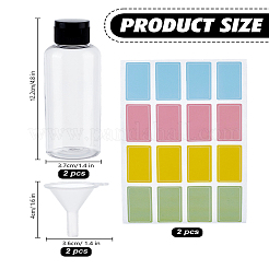 2шт 100мл пластиковые флаконы&nbsp;AJEW-LP0004-35