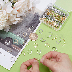 120 шт. 4 стиля фурнитуры для сережек с застежкой-молнией из нержавеющей стали 304&nbsp;STAS-ME0001-22