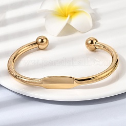 Браслеты-манжеты из нержавеющей стали 304&nbsp;BJEW-D408-31G