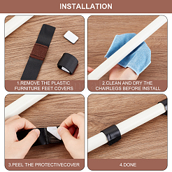 20 комплект войлочных мебельных накладок с застежками-липучками для стула-сани&nbsp;FIND-BC0003-12