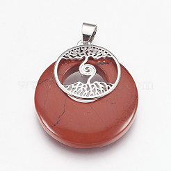 Природные красной яшмы подвески&nbsp;KK-F751-B04