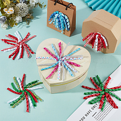 6 шт. 6-х цветное самоклеящееся тканевое украшение-цветок&nbsp;AJEW-BC0009-51