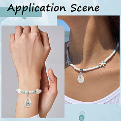 30 шт. подвески из натуральной ракушки каури и сплава&nbsp;FIND-SC0019-72