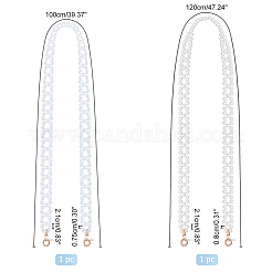 2 шт. 2 ручки для сумки из смоляных бусин&nbsp;DIY-PH0021-29
