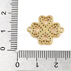 Стойка покрытие латунь микропаве прозрачный кубический цирконий клевер соединительные подвески&nbsp;KK-A234-042G