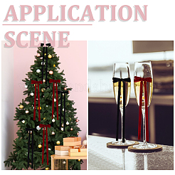 20 шт. 2-х цветные аксессуары для украшения в виде банта из ворса&nbsp;DIY-SP0004-81