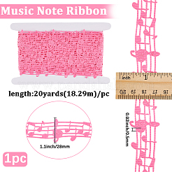 20 ярд полиэстеровой кружевной ленты с музыкальными нотами&nbsp;OCOR-GF0004-44F