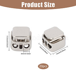 20 шт. замки для шнура из сплава&nbsp;FIND-CA0010-48P