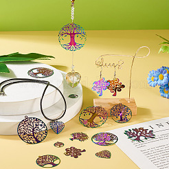 48 шт. 12 шт. филигранные подвески из нержавеющей стали 201&nbsp;STAS-BY0001-21