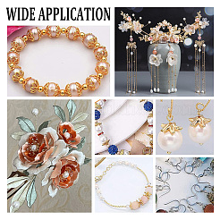 120 шт. 12 стилей латунных колпачков для бусин KK-PH0004-93