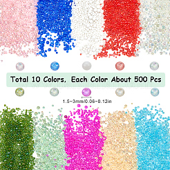 5000 шт. 10-х цветные бусины-пузырьки&nbsp;GLAA-SC0002-39